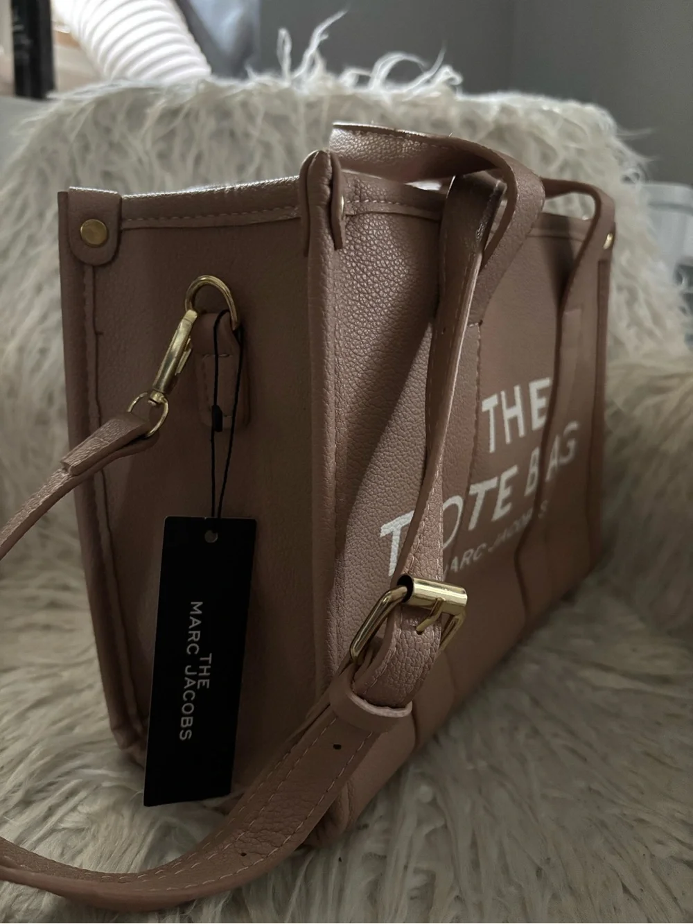 Marc Jacobs The Tote Bag in light brown with white logo